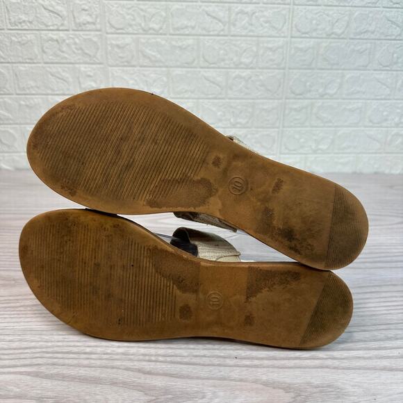 Universal Thread Slide Sandals Women’s US 10 Tan Open Toe Flat Slip On Comfort - Picture 6 of 10